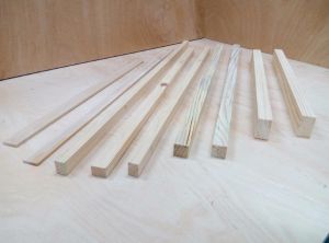 4mmx10mmx1000mm Listwa drewniana sosnowa 